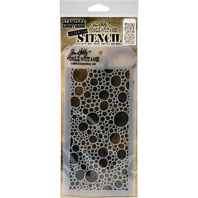 Stampers Anonymous Tim Holtz® Bubbles Layered Stencil