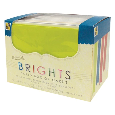 DCWV A2 Bright Solids Boxed Cards & Envelopes 40ct.