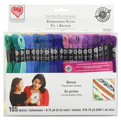 12 Pack: Embroidery Floss Value Pack by Loops & Threads®