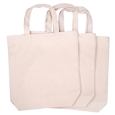 Natural Cotton Tote Bag, 3ct. by Make Market®