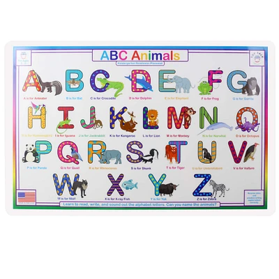 12 Pack: Tot Talk ABC Animals Placemat