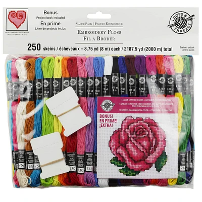 6 Pack: Embroidery Floss Value Pack by Loops & Threads®