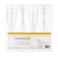 5oz. Plastic Champagne Flutes by Celebrate It™, 16ct. 