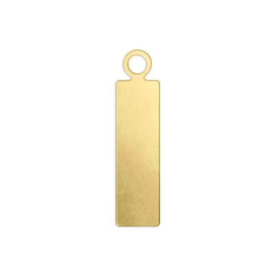 ImpressArt® Brass Rectangle Tag with Ring Premium Stamping Blanks™