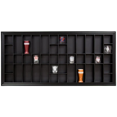 Gallery Solutions Shot Glass Display Case, 44 Openings