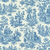 Waverly Charmed Life Toile Cornflower Home Décor Fabric