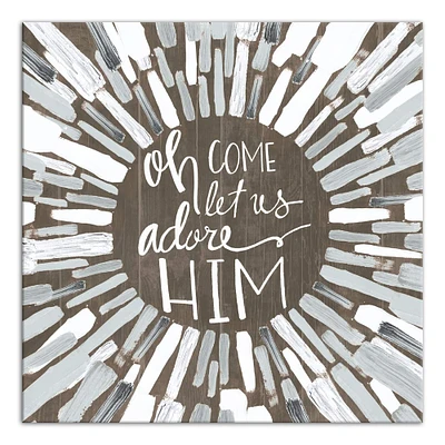 Oh Come Let Us Adore Him Canvas Wall Art