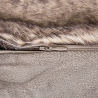 Glitzhome® 18" Ombré Gray Faux Fur Elastic Cushion Cover