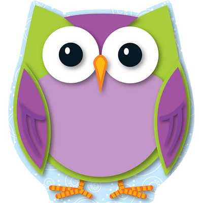 Colorful Owl Mini Cut-Outs, 6 Pack