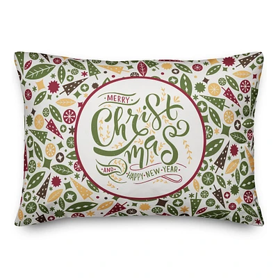 Designs Direct Merry Christmas and Happy New Year 14x20 Throw Pillow