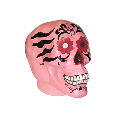 Spooky Life-Sized Day of the Dead Pink Halloween Skull