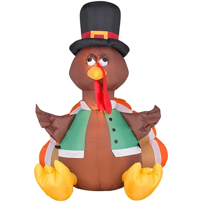 3.5ft. Airblown® Inflatable Thanksgiving Happy Turkey
