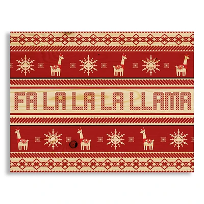 Designs Direct Fa La La La Llama 18x18 Throw Pillow