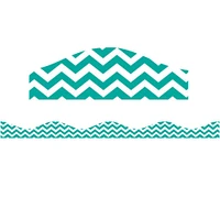 Ashley Productions Turquoise Chevron Magnetic Borders, 72ft.