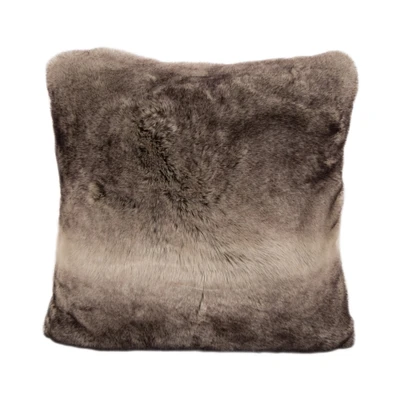 Glitzhome® 18" Ombré Gray Faux Fur Elastic Cushion Cover