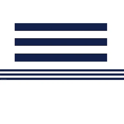 Teacher Created Resources Navy Blue & White Stripes Straight Border Trims, 210ft.