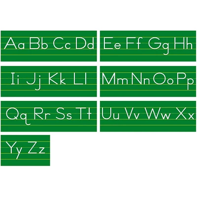 Alphabet Lines Traditional Manuscript Bulletin Board Set, Green