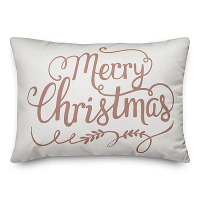 Pink Merry Christmas Throw Pillow