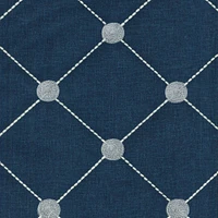 Kelly Ripa Home Indigo Fanfare Embroidered Novelty Home Décor Fabric