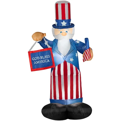 6ft. Airblown® Inflatable Uncle Sam with Flag & Banner
