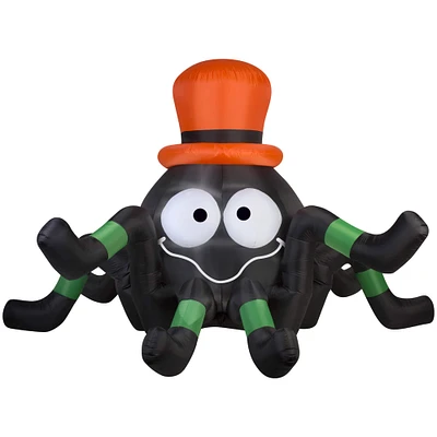6ft. Airblown® Inflatable Halloween Animated Spider with Orange Hat