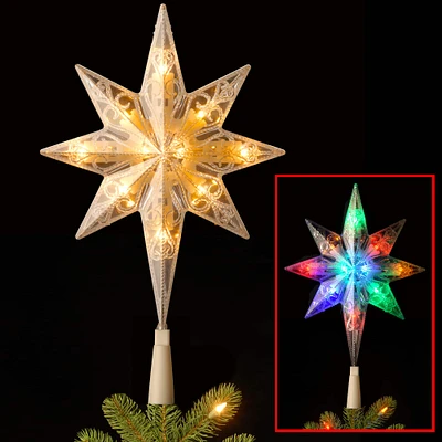 11" Bethlehem Star Tree Topper With Dual Color® LED Lights