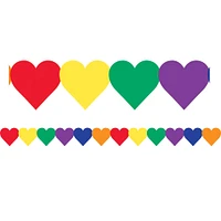 Hygloss Products Colored Hearts Borders, 180ft.