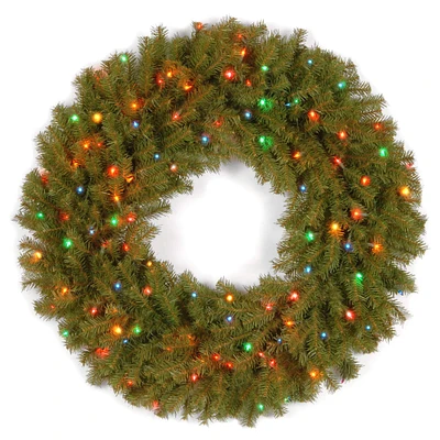 36" Norwood Fir Wreath with 100ct. Multi Lights