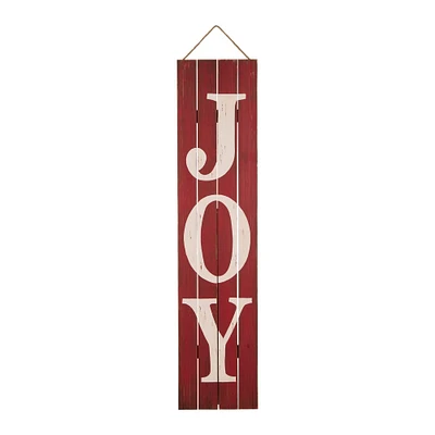 Glitzhome® 42" Joy Christmas Wooden Porch Sign