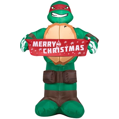 3.5ft. Airblown® Inflatable Christmas Teenage Mutant Ninja Turtles® Raphael with Banner