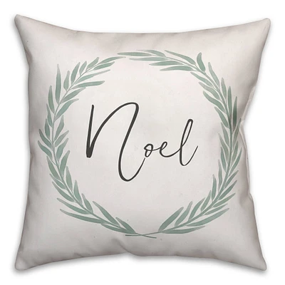 Noel Wreath Throw Pillow