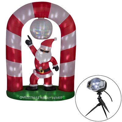 8ft. Airblown® Inflatable Christmas Animated Disco Santa Claus