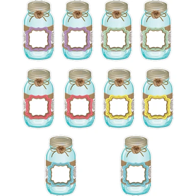 Teacher Created Resources Shabby Chic Mason Jars, 30 Pieces/Pack, 6 Packs