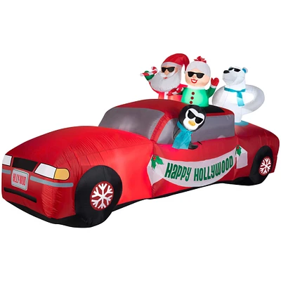 10ft. Airblown® Inflatable Christmas Santa & Mrs. Claus Limo Ride Scene 