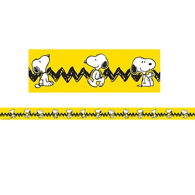 Eureka® Deco Trim® Yellow Peanuts® with Snoopy Borders, 222ft.