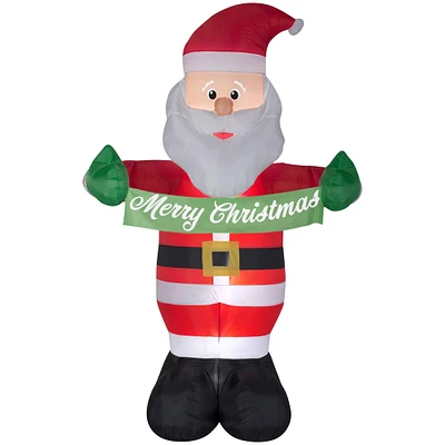8ft. Airblown® Inflatable Christmas Santa with Banner