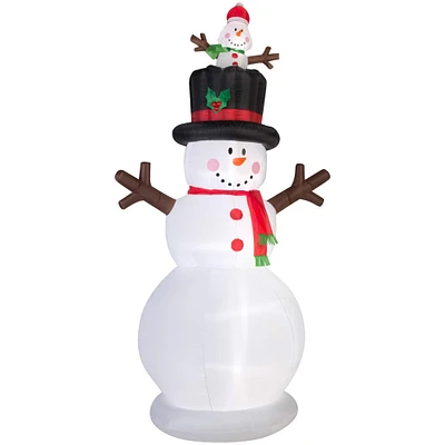 9.5ft. Airblown® Inflatable Christmas Animated Snowman & Pop-up Baby Snowman