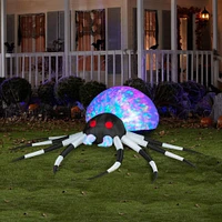 2.5ft. Airblown® Inflatable Halloween Projection Kaleidoscope Black & White Spider 