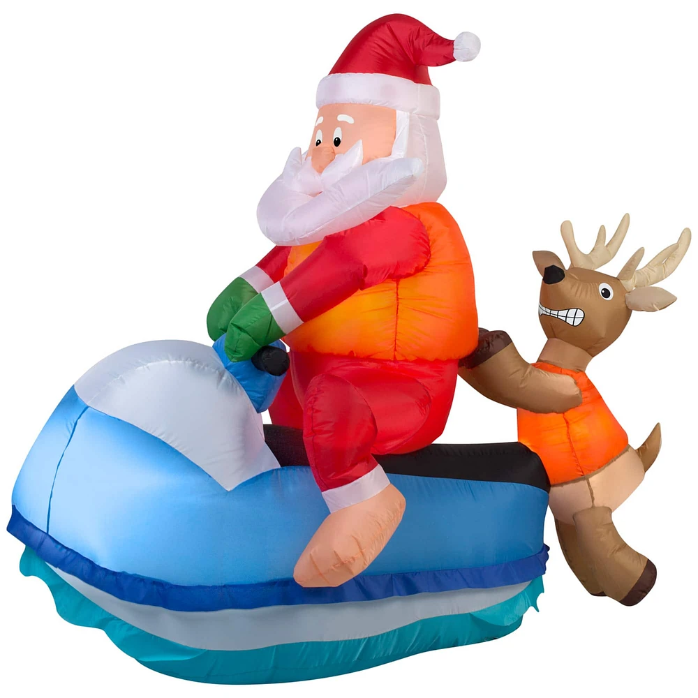 6.5ft. Airblown® Inflatable Christmas Santa on Jet Ski Scene