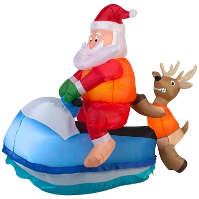 6.5ft. Airblown® Inflatable Christmas Santa on Jet Ski Scene