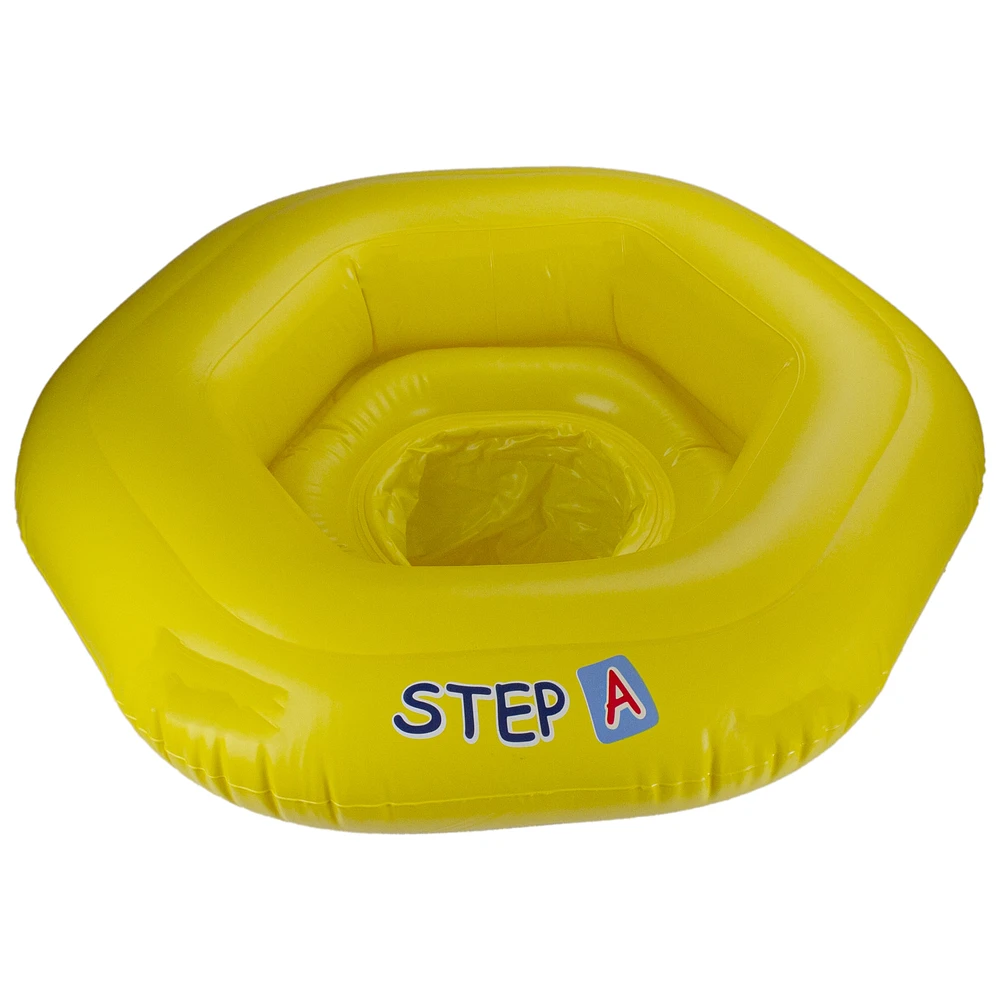 Pool Central® 26" Yellow Inflatable STEP A Swimming Pool Baby Seat Float