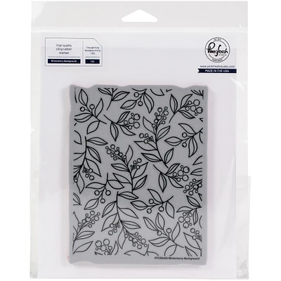 Pinkfresh Studio Winterberry A2 Cling Rubber Background Stamp