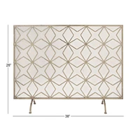 Gold Metal Modern Fireplace Screen