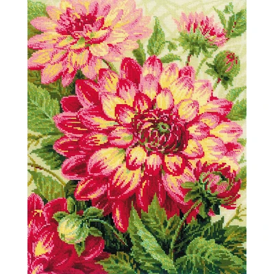 RIOLIS Dahlias Counted Cross Stitch Kit