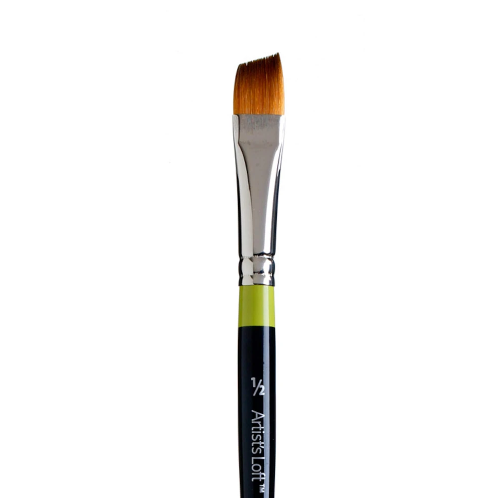 Golden Taklon Short Handle Angle Shader Brush by Artist's Loft™ Vienna