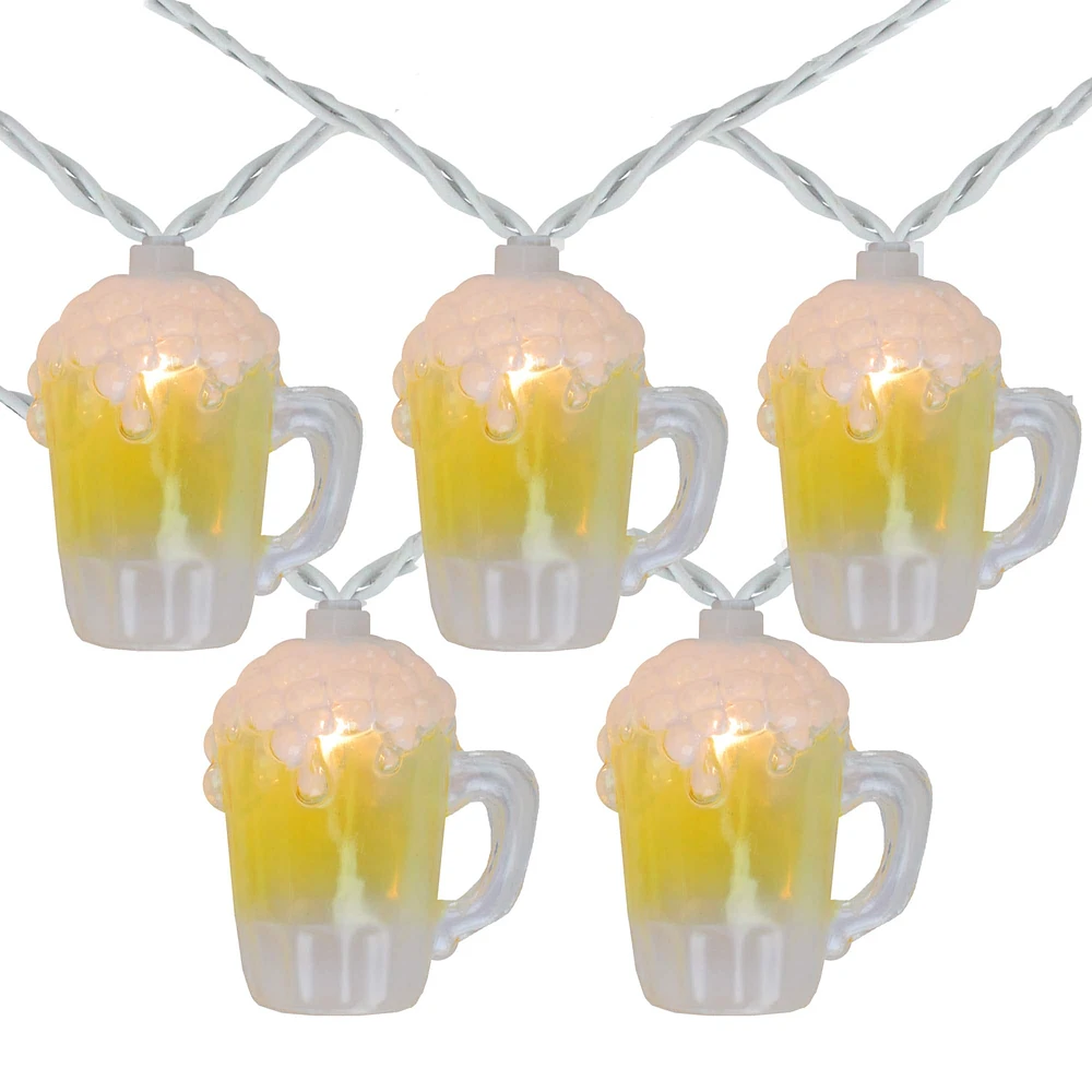 10ct. Beer Mug Shaped String Lights