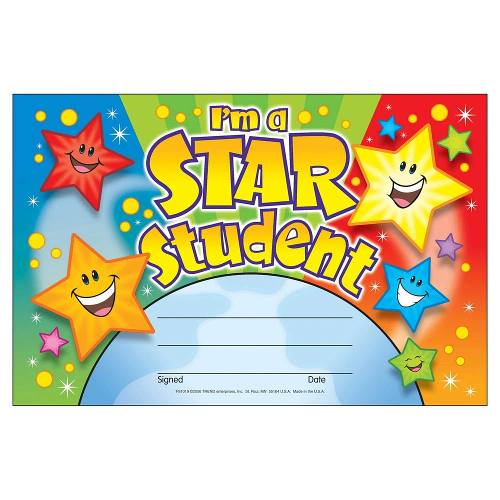 Trend Enterprises® Star Student Awards, 12 Packs of 30