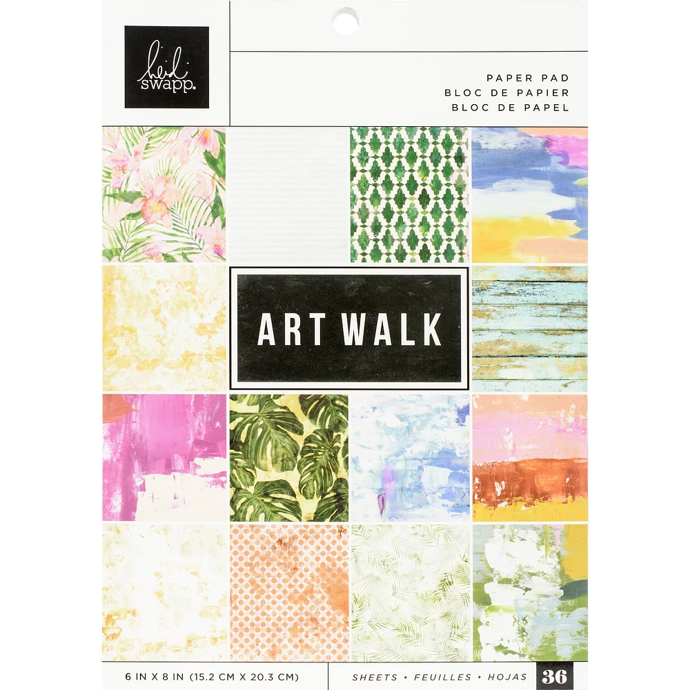 Heidi Swapp Art Walk Single-Sided Paper Pad, 6" x 8"