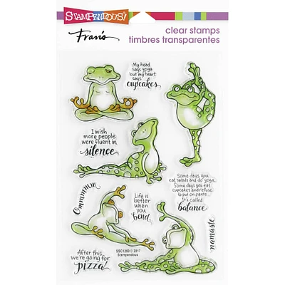Stampendous® Frog Yoga Perfectly Clear Stamps