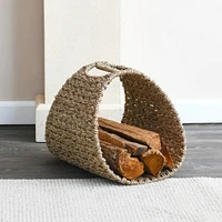 Household Essentials 15" Oval Seagrass Magazine Rack